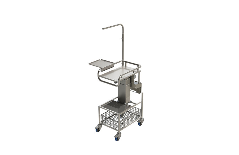 Stainless-steel Medical Trolley with Trays